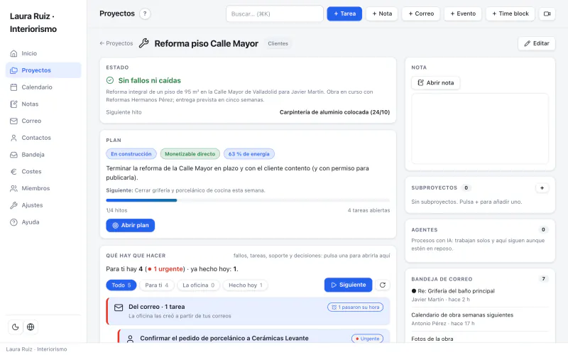 Página de un proyecto